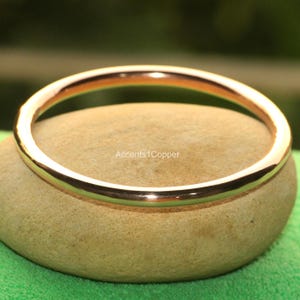 Thick Heavy Copper Bangle, Healing Arthritis Copper Bangle, Round Copper Bangle, Stackable Copper Bangle, Handmade Copper Bangle,Men Bangle