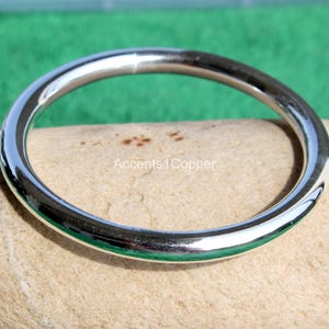 7mm, Thick Heavy Silver Bangle, Solid 925 Sterling Silver Bangle, Chunky Silver Bracelet, Beautiful Silver Bracelet. Personalised Gifts