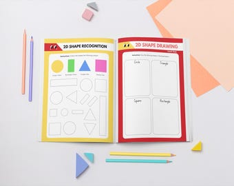 2D Shapes Math Worksheets for Kids – Fun Geometry Activities – Learning Shapes Printable – Preschool & Kindergarten Educational PDF