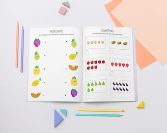 Kids Activity Book Printable | 16 Fun and Educational Pages for Toddlers & Preschoolers