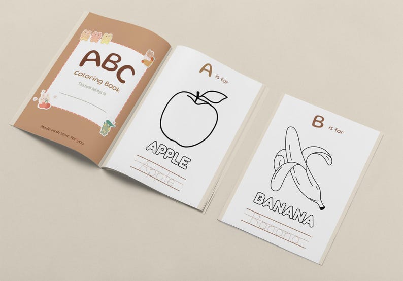 ABC Coloring Book Tracing Worksheets Kindergarten Pre-k Preschool ...