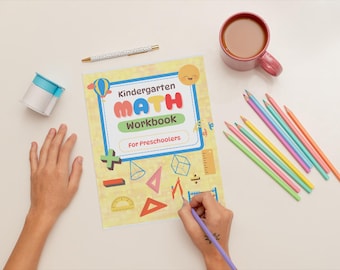 Preschool Math Worksheets for Kids | 30 Colorful Printable Pages | Numbers, Counting, Addition & More | Toddler Learning PDF