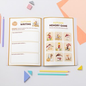 Printable Autumn Activity Book for Kids – 18 Fun Fall Worksheets for 5+ | Mazes, Counting, Patterns, Writing & More
