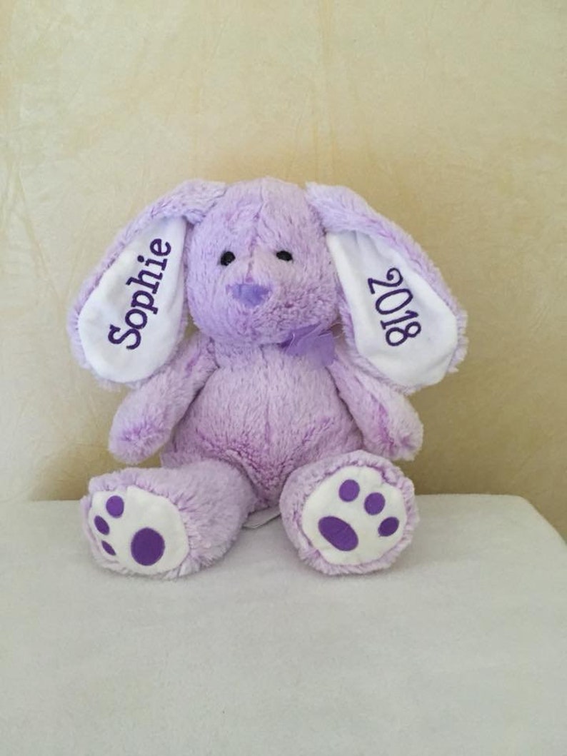 personalized plush bunny