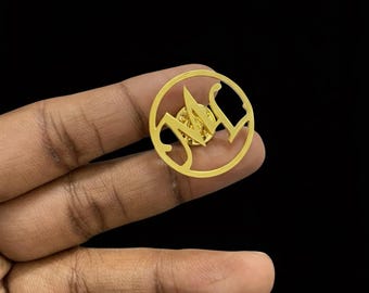 Personalisierte goldene Buchstabe - Monogramm Brosche