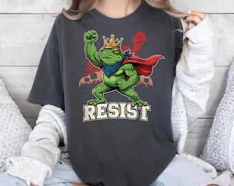 Portland Frog Protest T-Shirt, Funny City Art Tee