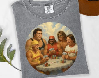 Retro WWE Wrestlers T-Shirt: Hulk Hogan & Legends Poker Night Tribute