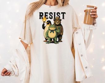 Resist Frog Penguin Bear Comfort Colors T-Shirt