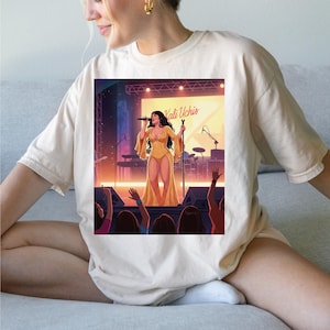 Kali Uchis Golden Stage Shirt,Radiant Concert Art Print,Empowered Kali Uchis Fan Apparel,Music Lover Graphic Tee