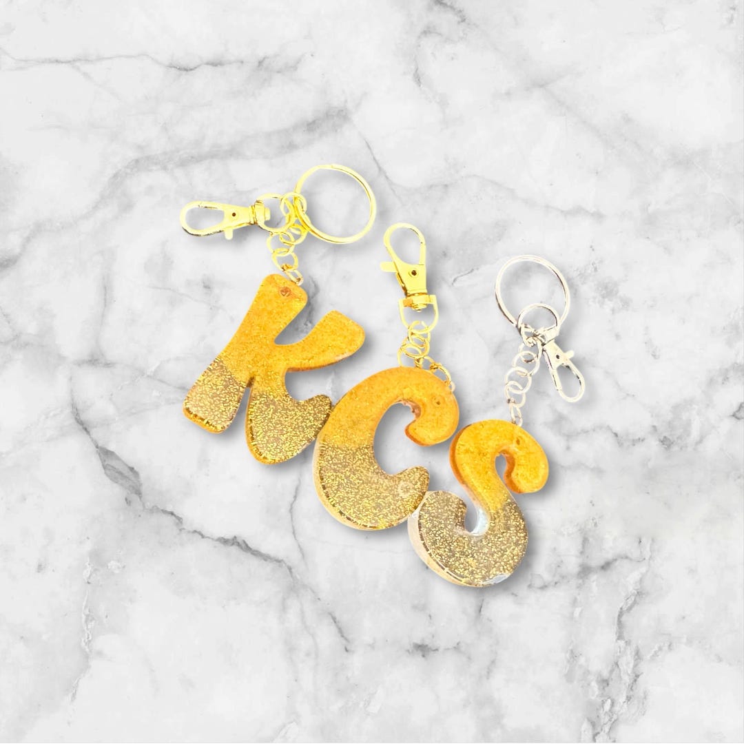 Letter Key Chains - Etsy