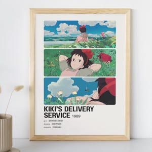 Kiki&#39;s Delivery Service Poster Set: Studio Ghibli Anime Prints (A2, PDF Download)