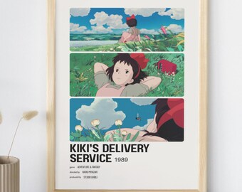 Kiki's Delivery Service Poster Set: Studio Ghibli Anime Prints (A2, PDF Download)