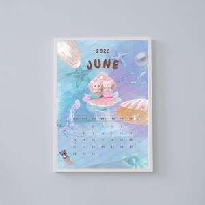 Calico Critters 2026 Calendar, Monthly Printable, A4, Sunday Start, Cute Room Wall Decoration Poster, Instant Download, Sylvanian Families