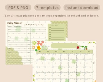 Planejador Semanal Infantil para Imprimir: Tema Trevo, Rastreador de Hábitos (Download Digital)