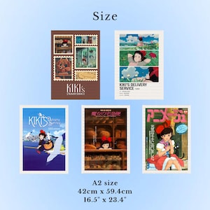 Studio Ghibli wall art Kiki printable posters anime digital download ocean fantasy decor A2 size prints watercolor animation illustrations kids room nursery wall gallery cute cartoon interior aesthetic Japanese film inspired artwork movie fan gift whimsical bedroom art minimalist anime lover printable ghibli studio decor instant download home theater decor pastel marine theme fish character print fan art pdf living room poster Miyazaki artwork display ghibli landscape kiki jiji shoujo girl anime