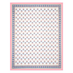 Hand Block Print Jaipuri Cotton Bedsheet Set: Queen Size Floral Bedding image 14