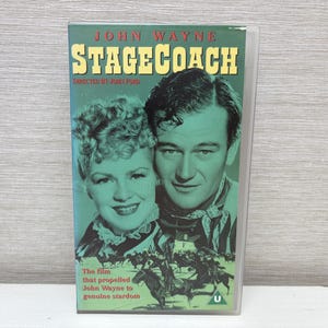 Stagecoach Vintage Western Film John Wayne 1995 VHS PAL Video Tape -  Video U Black and White