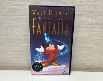 Walt Disney's Masterpiece Fantasia VHS Tape - Vintage  Animated Classic PAL U