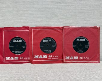 Gilbert O'Sullivan  UK 7" Vinyl Records x Three 1973 Vintage