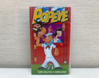 Popeye Classic Collection of Cartoon Capers VHS Tape - Vintage 1994 Children's Classic Cartoons NTV Entertainment