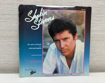 Shakin Stevens Cry Just A Little Bit UK 7" Vinyl Single 45 Record 1983 Vintage