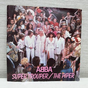 ABBA Super Trouper / The Piper Epic UK 7 inch Single LP Vinyl Vintage 1980 S EPC9089