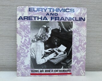 Eurythmics and Aretha Franklin - Sisters Are Doin' For Themselves 7"  Vinyl Record Vintage UK 1985