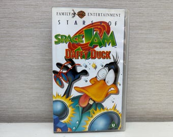 Stars of Space Jam - Daffy Duck Looney Tunes VHS Tape - Vintage  1996 Animated Classic PAL U Warner Brothers