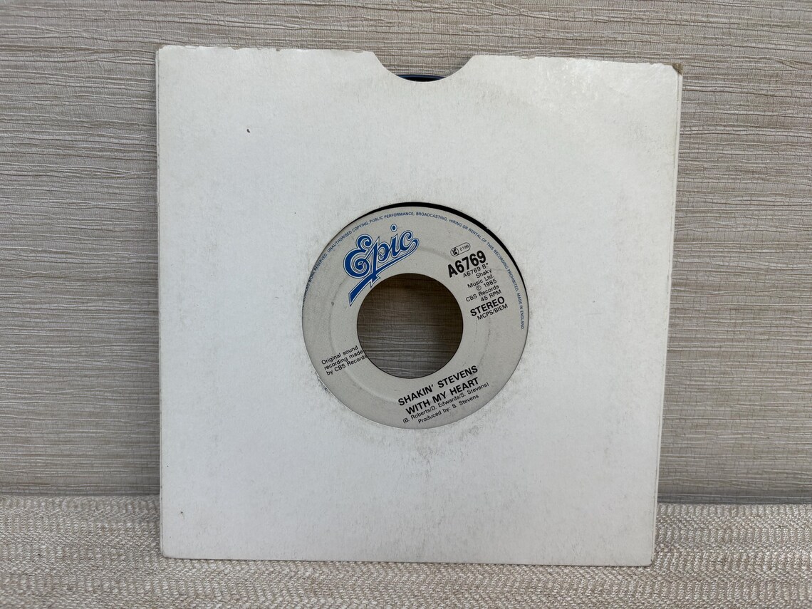 Shakin Stevens Merry Christmas Everyone UK 7" Vinyl Single 45 Record 1985 Vintage A 6769 Epic, foto 4 di 4
