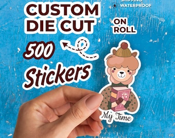 Custom Die Cut Vinyl Stickers: Bulk Personalized Logo Labels, Waterproof, 500pcs, Sticker, Label