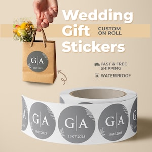 Wedding Gift Labels, Custom Wedding Gift Stickers, Personalized Labels, Event Stickers, Birthday Stickers, Custom Stickers, Waterproof Label