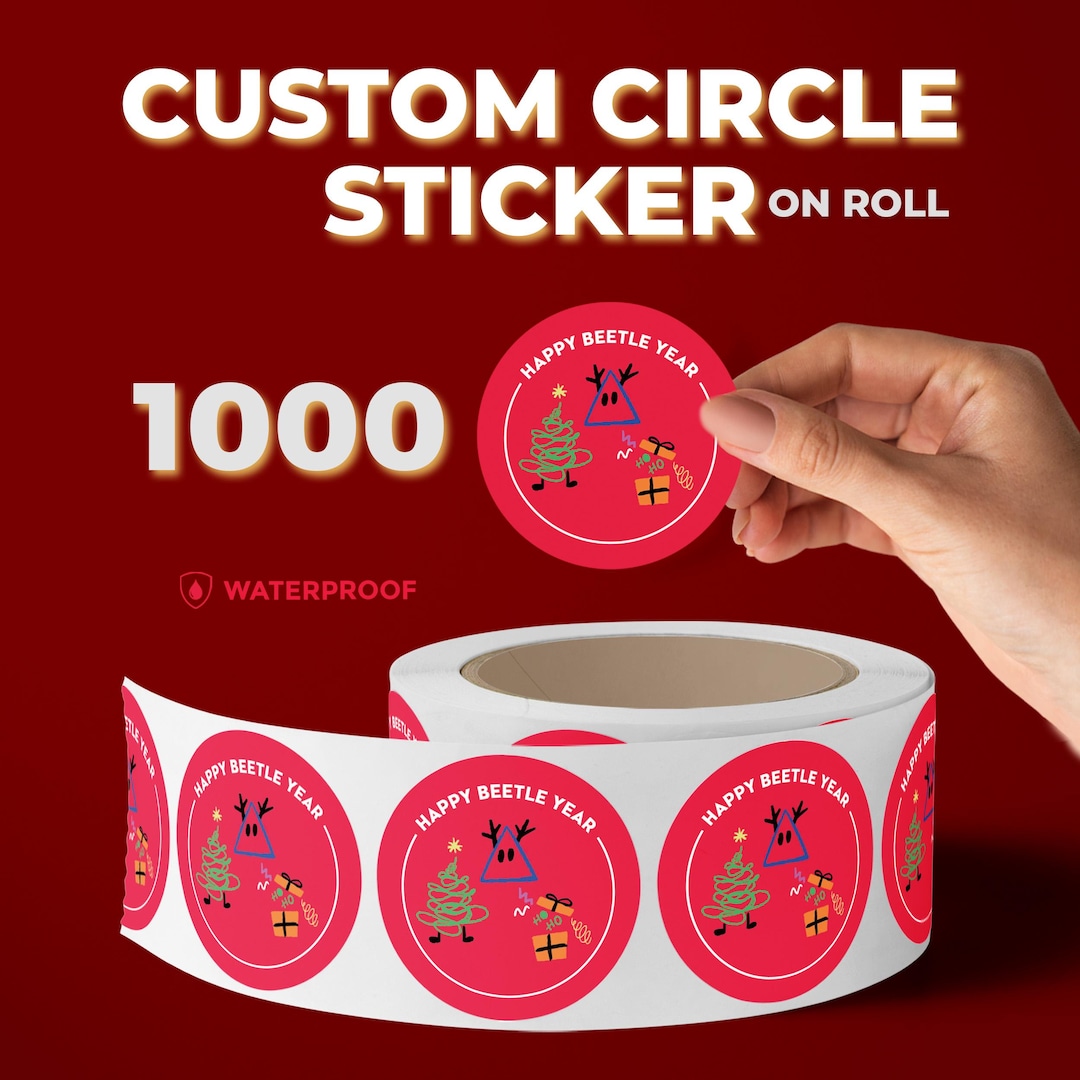 1000 Pieces Custom Stickers: Bulk Personalized Labels, Customized Label ...