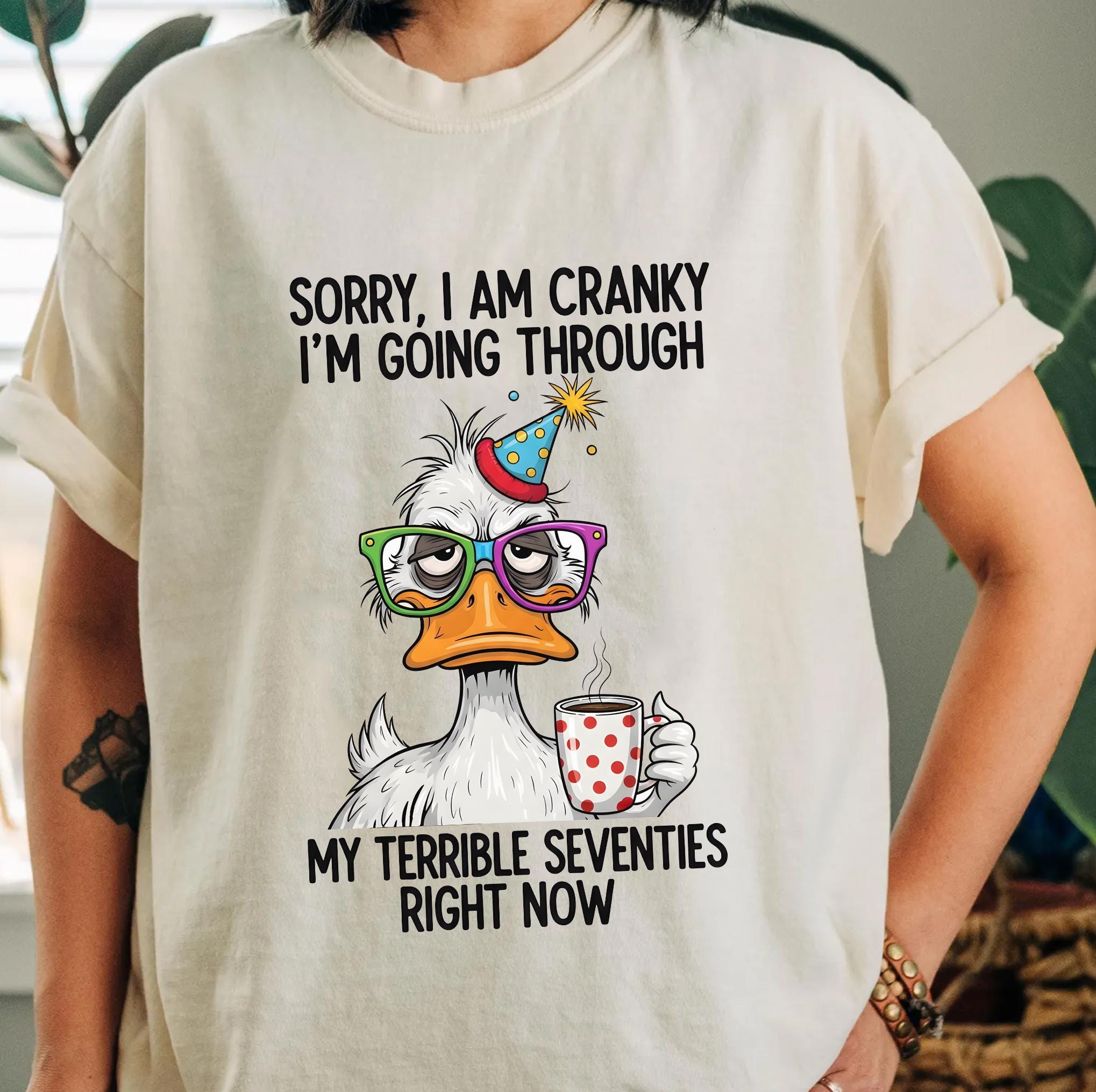 T-shirt Donna Ducking Mad – Anatra Gialla Arrabbiata Divertente, Cotone Misto, Girocollo, Manica Corta
