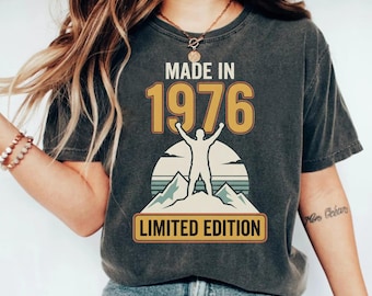 1976 Birthday Gift T Shirts, Limited Edition Born in 1976 Apparel, Vintage 1976 Birthday, 48th Birthday, Milestone Birthday Gift