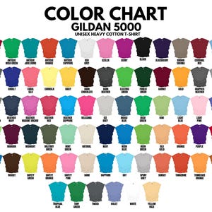 Gildan 5000 Unisex Heavy Cotton T-Shirt, Assorted Colors, Comfortable Casual Wear, Perfect for Everyday Use, Multiple Sizes Available