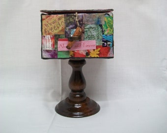 Handmade Box, Handmade Art Box, Small Cube Box, Decorative Box, Jewelry Box, Mix Media Art, Box on Stand, Shelf Box, Makeup Storage,