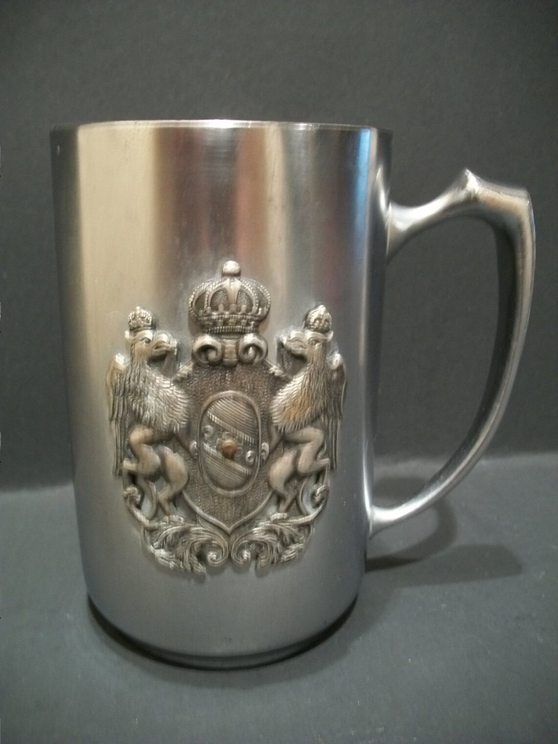 Vintage Aluminum Metal Mug with Crest Metal Cup Italian Etsy