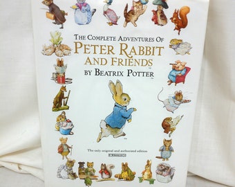 Vintage Peter the Rabbit Children's Book, The Complete Adventures of Peter Rabbit and Friends, From the 90s, Beatrix Potter book,
