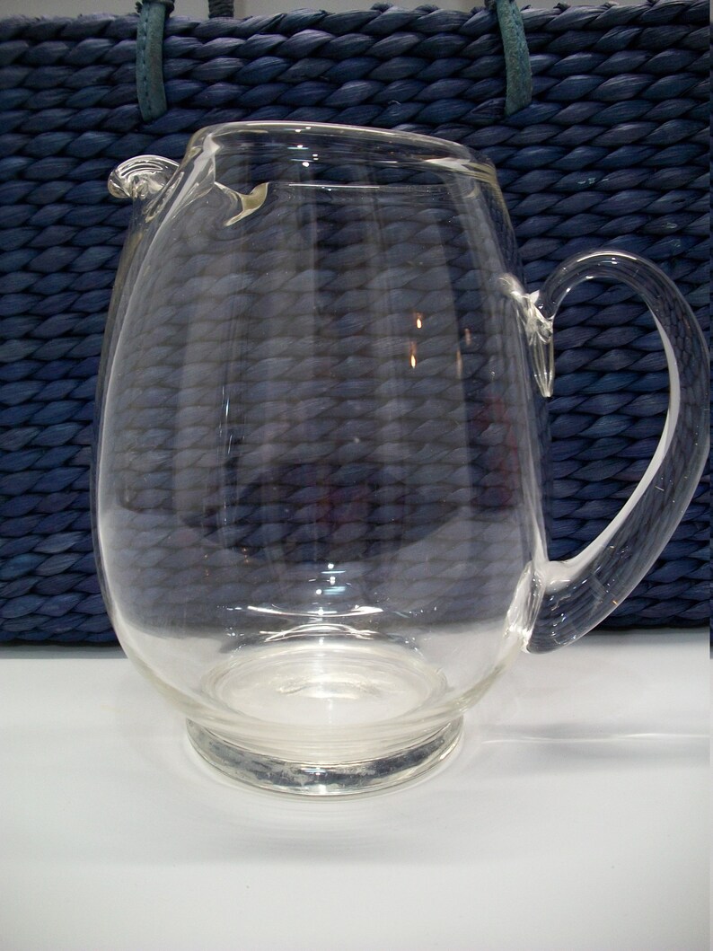 Vintage Juice Pitcher Small Juice Pitcher Clear Glass Etsy