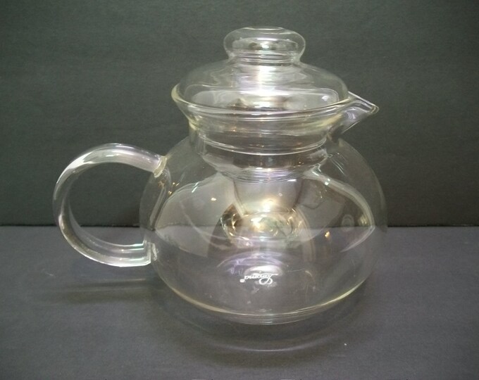 Clear Glass Teapot One Quart Glass Teapot Terrarium Idea Etsy