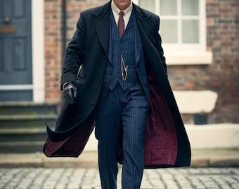 Thomas Shelby inspirierter Herrenanzug | Spitze Scheuklappen maßgeschneidert formelle Kleidung