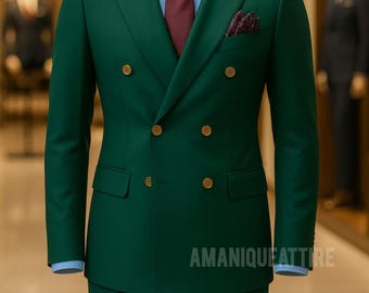オーバーサイズ エメラルドグリーン スーツ | メンズ ダブルブレスト