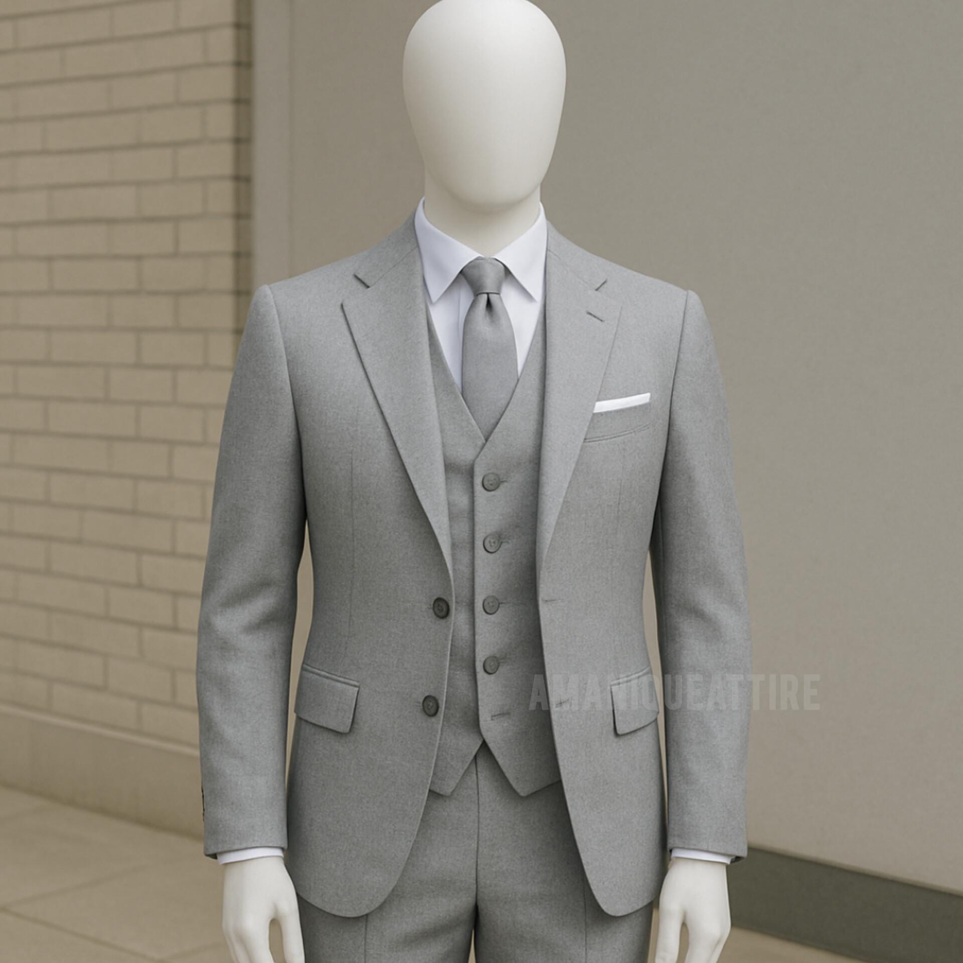Light Grey Mens Suit Vest and Pants - Etsy