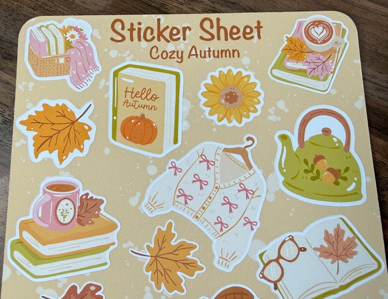 Sticker Sheet - Cozy Autumn - Journal Calendar Planner Stickers ...