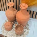 Earthenware water carafes