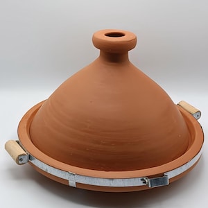 Autentico tajine marocchino in terracotta, non trattato e naturale