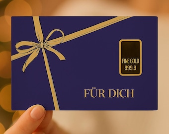 Lingots cadeaux en or 24 carats – « Pour vous » – élégamment emballés et personnalisables