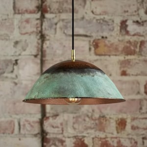 Industrial Modern Copper lamp Patina - Moroccan Farmhouse Lighting