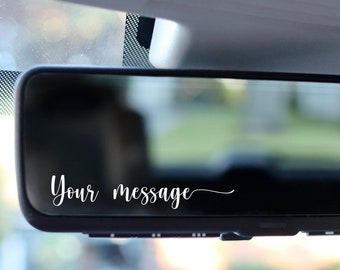 Custom message Mirror Sticker. Positive Affirmations for Mental Health. Car Accessories Gifts