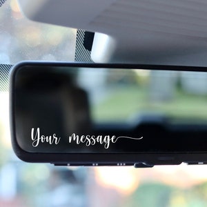 Custom message Mirror Sticker. Positive Affirmations for Mental Health. Car Accessories Gifts